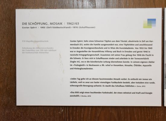REPARATUR KERAMIK-WANDMOSAIK KANTONSSCHULE RYCHENBERG, WINTERTHUR