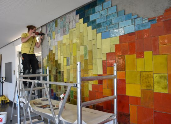 REPARATUR KERAMIK-WANDMOSAIK KANTONSSCHULE RYCHENBERG, WINTERTHUR