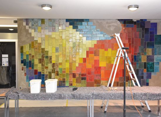 REPARATUR KERAMIK-WANDMOSAIK KANTONSSCHULE RYCHENBERG, WINTERTHUR