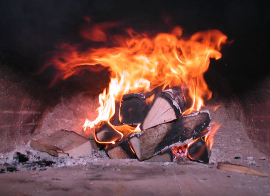 Kachelofen patroniert