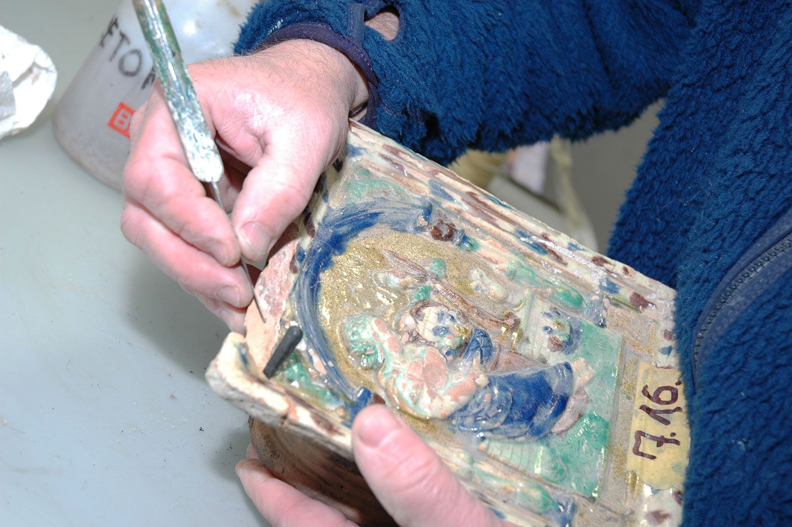 Fredi Mathys bei der Arbeit