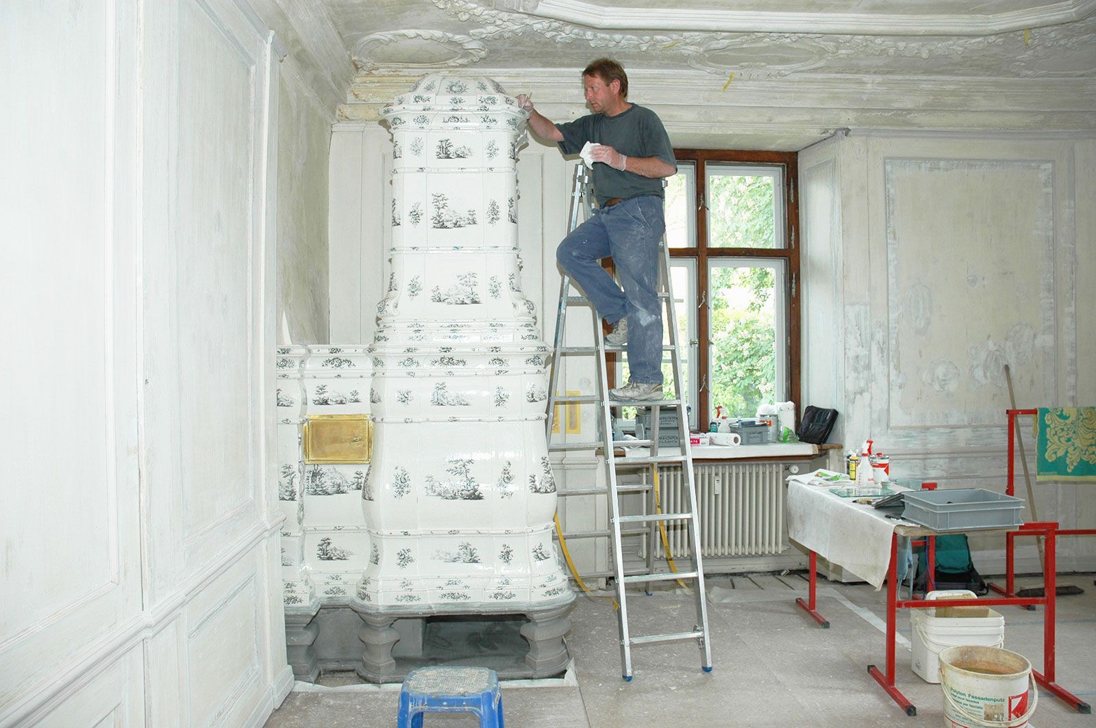 Fredi Mathys bei der Arbeit